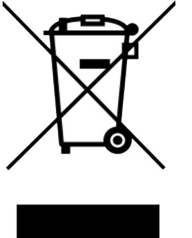 simbolo RAE cubo de la basura tachado para dispositivos electricos