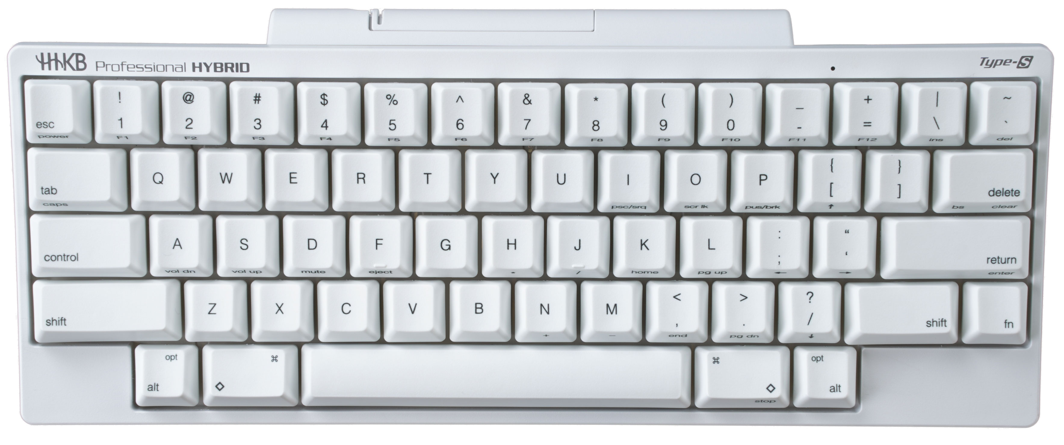 HHKB Type S Snow teclado con teclas impresas