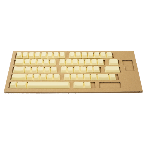 set of blank keycaps in dandelion colour for the HHKB Professional keyboard range