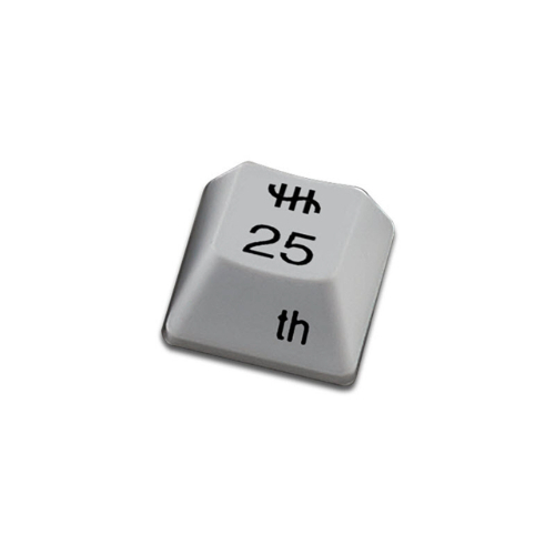 Grey 25th anniversary keycap for the HHKB Professional keyboard range