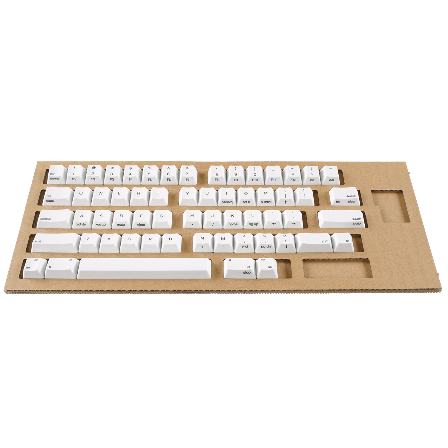 set de teclas impersas para el teclado HHBK Snow