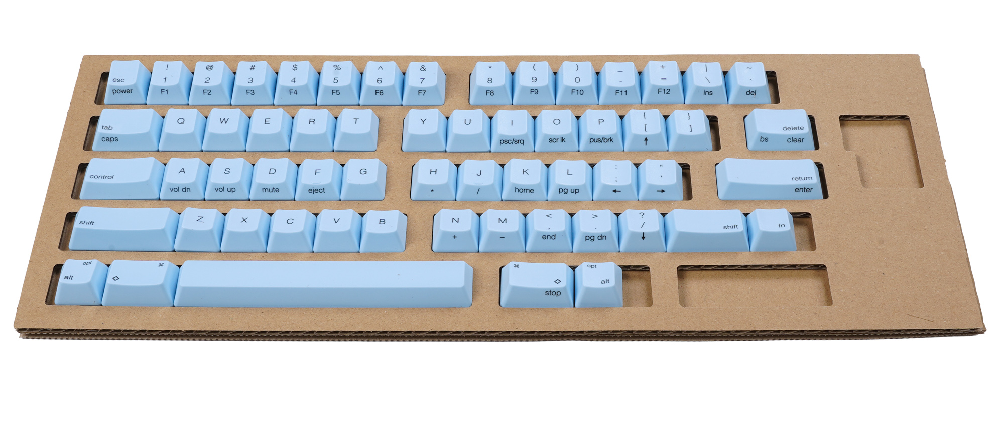 HHKB Professional Sky Blue Beschriftete Tastenkappen