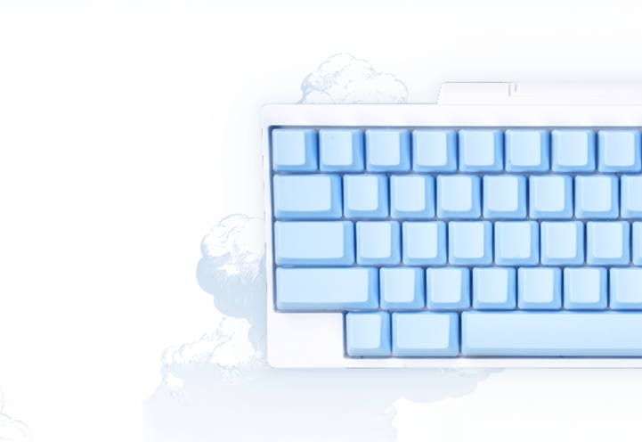 HHKB Professional Sky Blue Keycaps blank