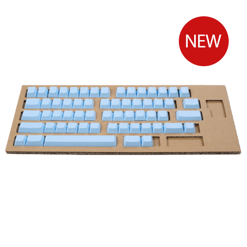 set of blank keycaps in sky blue colour for the HHKB Professional keyboard range