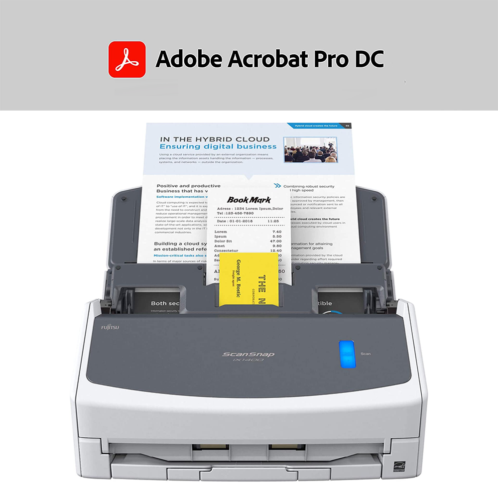 ScanSnap iX1400 avec licence Adobe Acrobat Pro DC 1 an