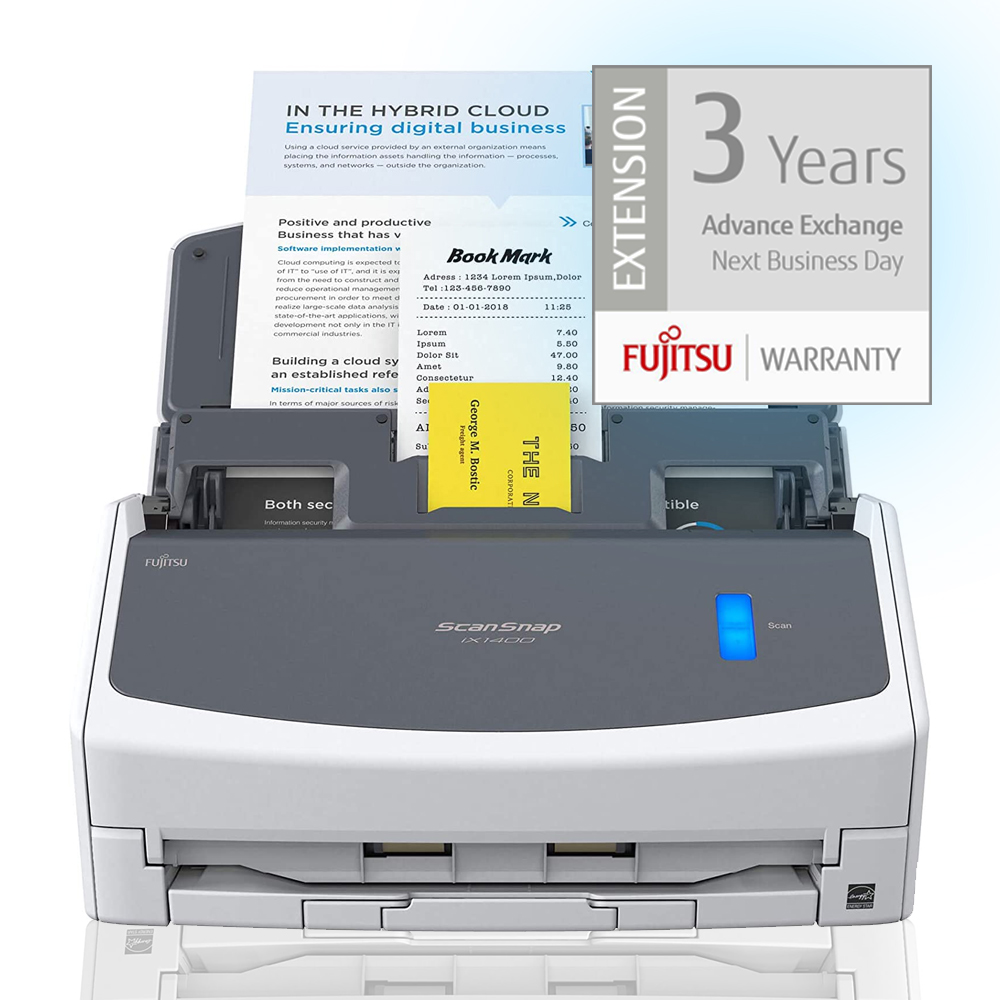 ScanSnap iX1400 with 3 Year Extended Warranty