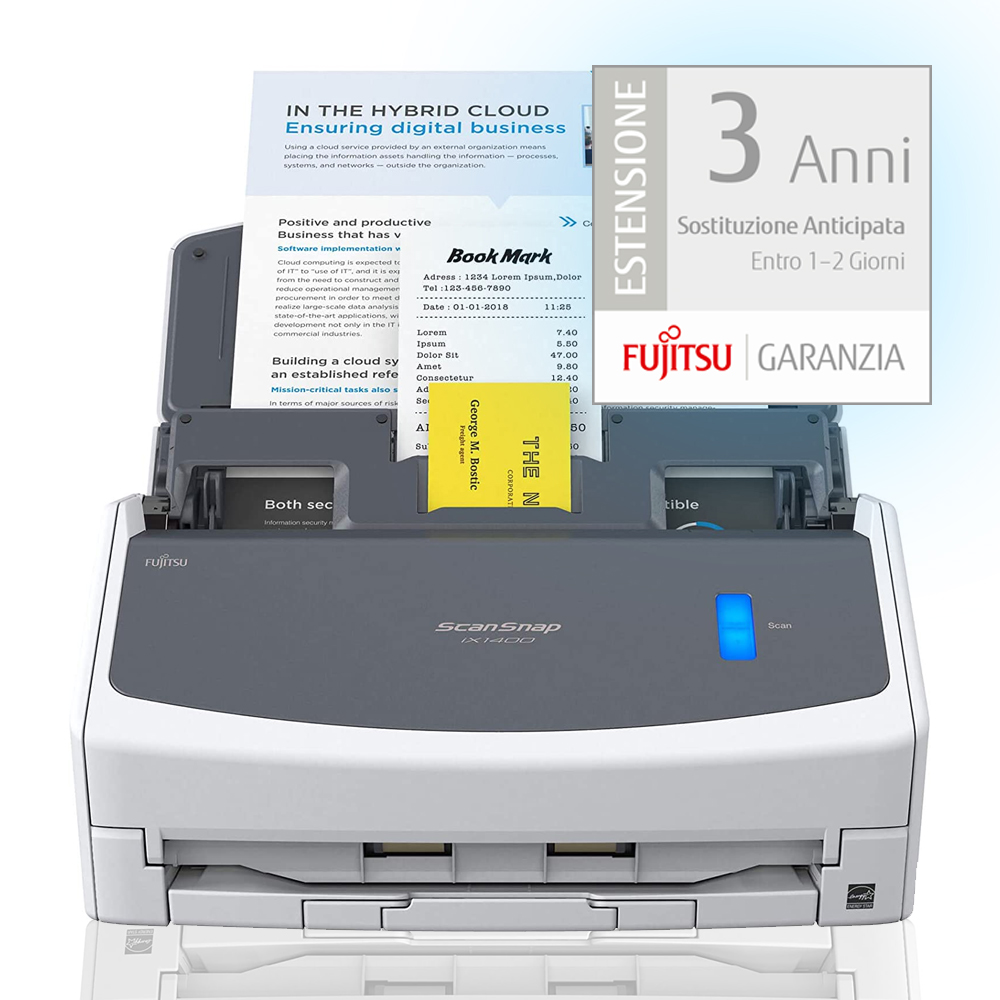 ScanSnap iX1400 con 3 anni di garanzia estesa