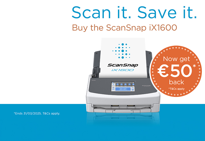 Buy the ScanSnap iX1600 and get €50* back