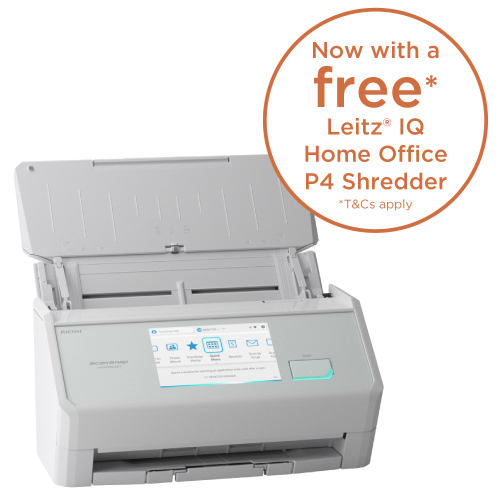 ScanSnap iX2500 white scanner with photo