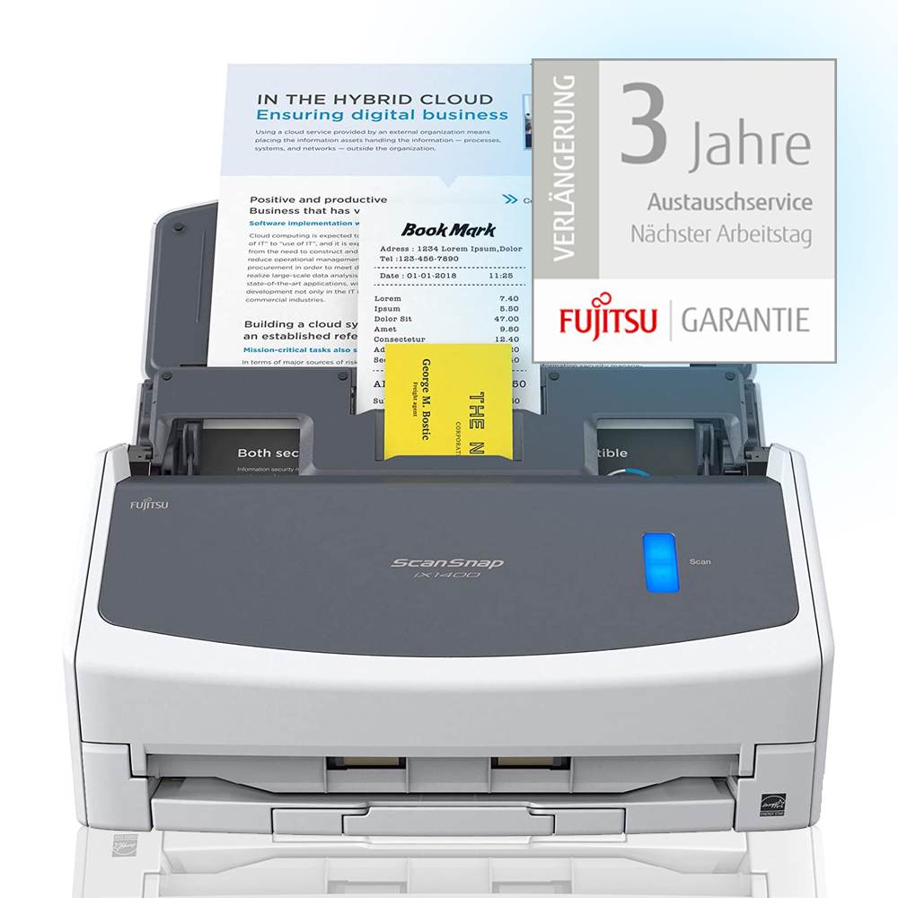 ScanSnap iX1400 mit erweiterter 3-Jahres-Garantie