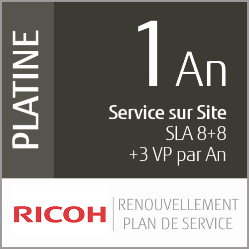 Renouvellement: Contrat de Service Platine de 1 an (Production Faible Volume)